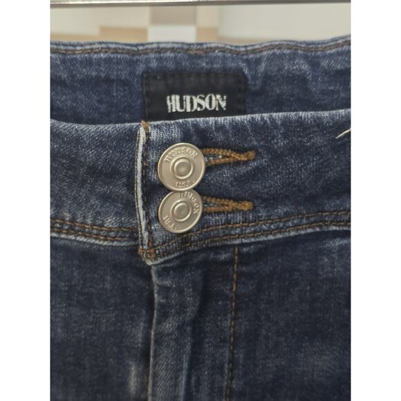Womens Hudson Jeans size 30 Collin skinny mid rise dark blue stretch Flap Pocket - Picture 5 of 9